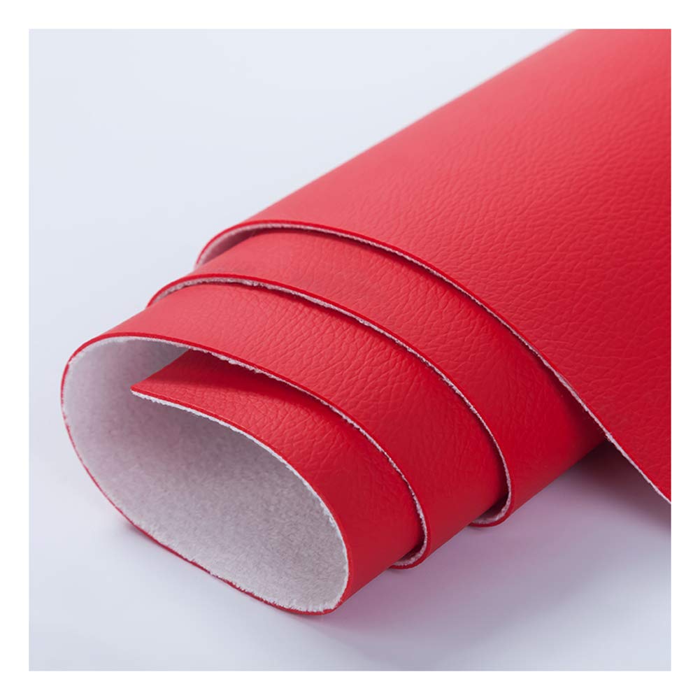 Tissu simili cuir d'ameublement rouge 9m de qualité supérieure