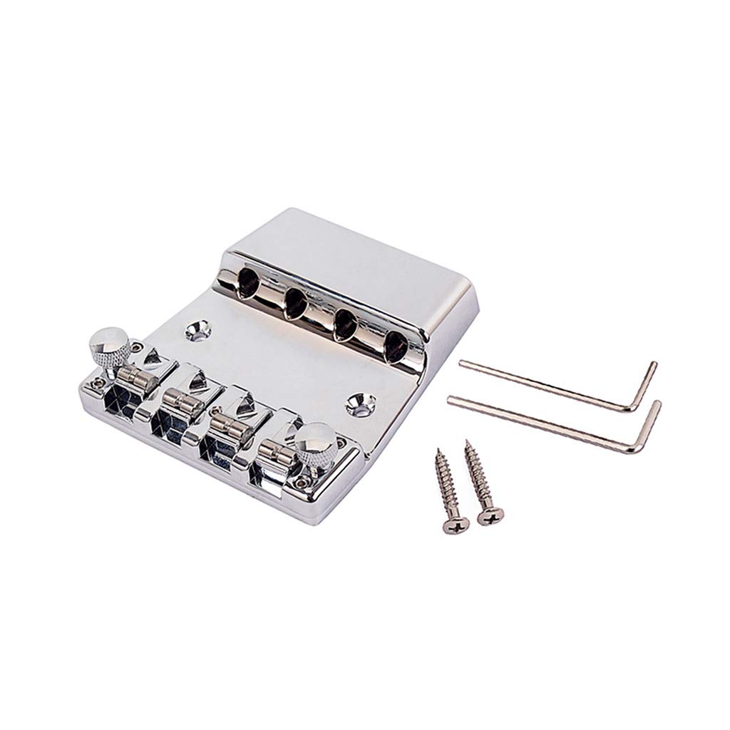 Amazon.com: Ogdni Bass Guitar Bridge 4 String with Tool Set Hardtail ...