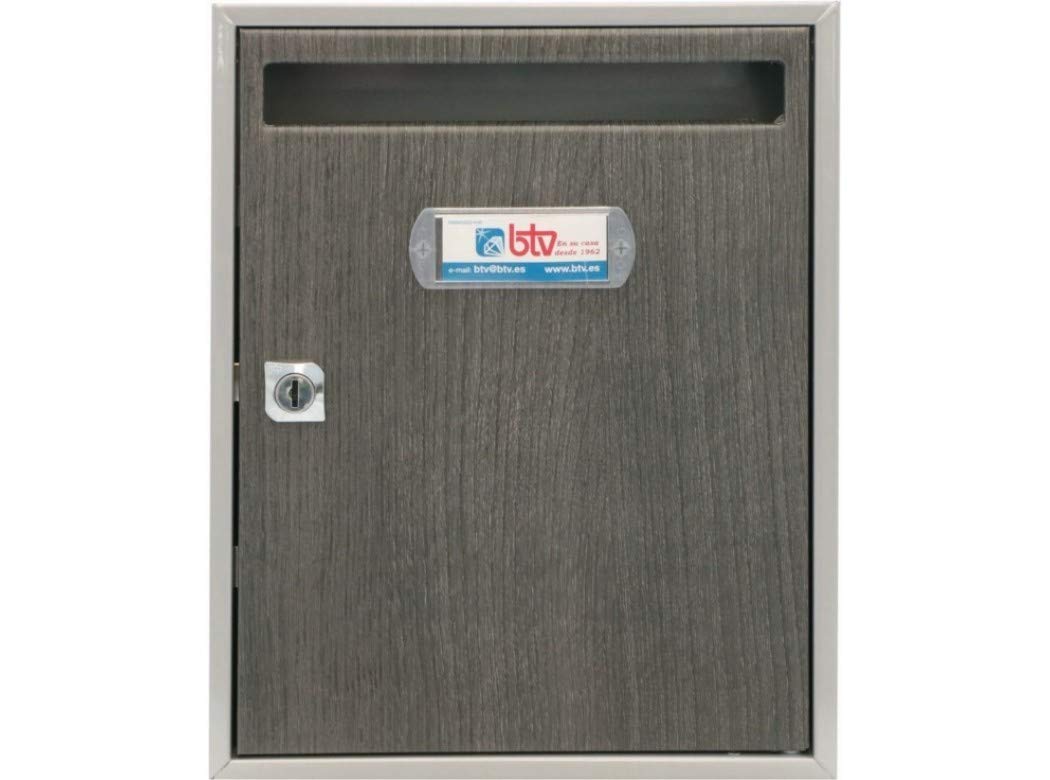 BTV BTV Buzon Interior BTV Vertical Teide Acero Gris Ceniza 300X240X80 mm 15821