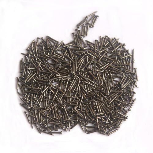 huruirui 1.5x20mm Clavos Pequeños Clavos de Hierro para Normales, Acabado para Colgar Cuadros Muebles de Carpintería Decorativos DIY Negro 500 pcs