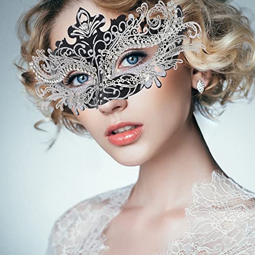 Image of Coddsmz Couple Masquerade Mask Set - Venetian & Mardi Gras Mask for Women & Men
