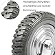 Nisorpa 4 Stück Schwerlastrollen 150mm Lenkrollen mit Bremse 360°Drehbar Transportrollen Vollgummi Rollen Tragkraft 1000kg - (2 Lenkrollen, 2 Bremsrollen)