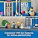 LEGO City Police Station Chase 60370, Playset with Car Toy and Motorbike, Breakout Jail, 4 Minifigures and Dog Figure, Toys for Kids 4 Plus Years Old