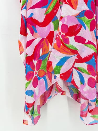 Image of Spicy Sandia Kimonos for Women Floral Beach Cover Up Loose Swimsuit Bathing Suit Coverup Cardigan for Summer Swimwear