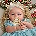 JIZHI Lifelike Reborn Baby Dolls - 18 Inch Realistic-Newborn Baby Dolls Blond Girl Handmade Real Life Baby Dolls with Clothes for Kids Age 3+