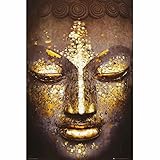 Buddha - Golden Face Inspirational Poster World Culture Poster Print, 24x36