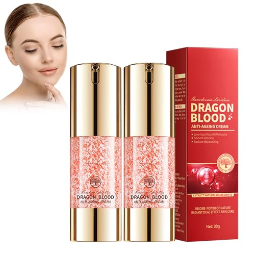 Tkekruh 2PC Crema de sangre de dragón 30g, Dragon 's Blood Easy Cream, crema hidratante para el cuidado facial, Piel Hidratante y Reafirmante, Antiarrugas, cuidado de la piel