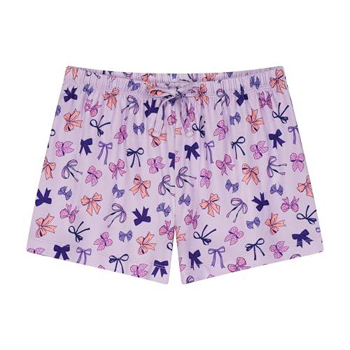 Image of US Angels Girls Pajama Set 3 Piece, Short Sleeve Button Down PJs with Shorts & Pants, Soft Sleepwear Girls & Tweens Size 5-16