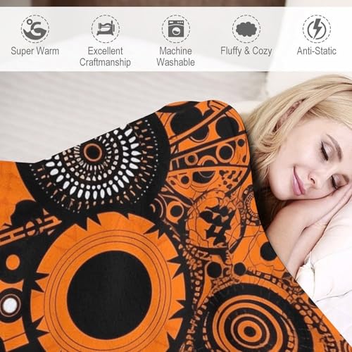 Couverture en micro polaire douce motif graphique jeté lit confortable - 4