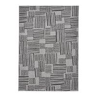 Think Rugs Catherine Lansfield Blocks Modern Abstract Rug, Dark Grey/Grey