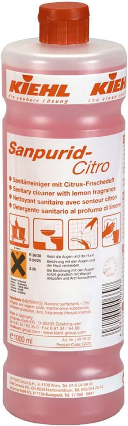 Sanitärreiniger - Badreiniger - WC Reiniger - Kalkentferner - Toilettenreiniger - Urinsteinlöser | mit Microfasertuch Kleeno (6 Liter)