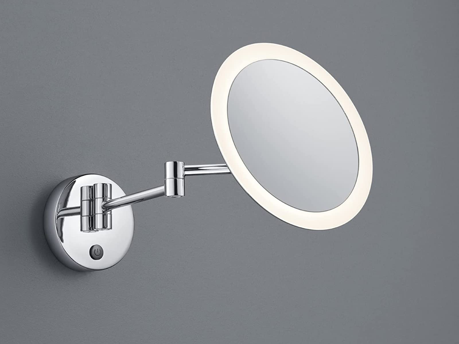 LED plafondlamp Disc, chroomkleurig, 24 cm, CCT, metaal