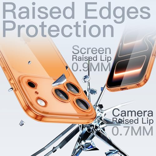 Image of JETech Slim Case for iPhone 17 Pro Max 6.9-Inch with Camera Lens Full Protection, Ultra-Thin Lightweight Clear Minimalist Protective Phone Cover (Orange)