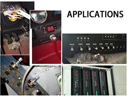 Molence 5Pcs Wh148 Rotary Potentiometer, 10K Ohm 3Pin 15Mm Linear Taper Potentiometer With Xh2.54-3P Connector Wire Cable Black Knob #TOP6