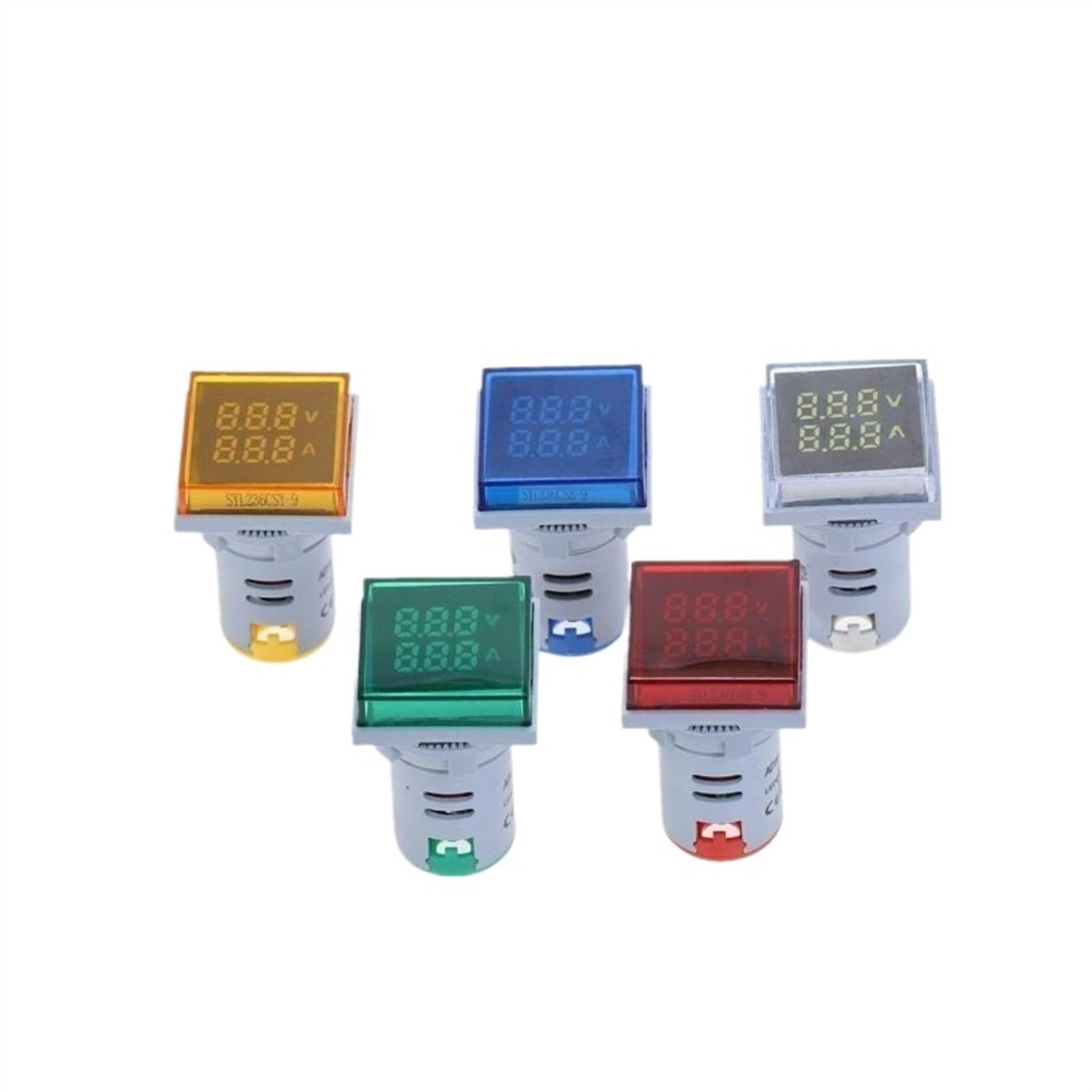 AD16S-VA AC 500V 100A LED cuadrado voltímetro Digital amperímetro 110V 220V medidor de corriente de voltaje voltímetro voltímetro Detector de prueba(Red)