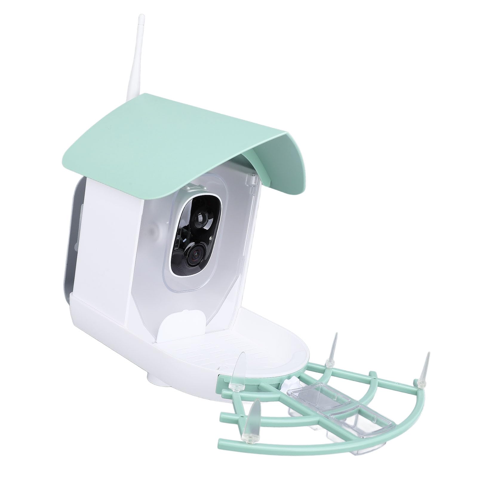 Generic Mangiatoia per Uccelli Ad Energia Solare con Fotocamera 1080P Design Intelligente Wireless per Appassionati di Birdwatching All'aperto Elegante e Funzionale