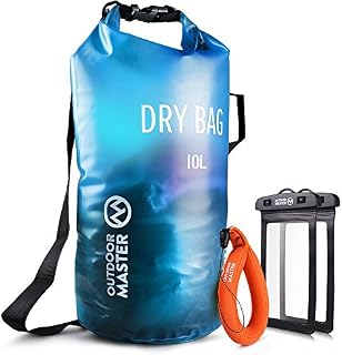 OutdoorMaster Dry Bag -Waterproof Bag Compression Sack with 2 Cell Phone Cases -Kayak