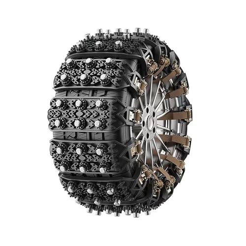 SIOXFN Cadenas Coche Nieve para Nissan Micra Pulsar Patrol Livina, Cadenas de Nieve Cadenas de Ruedas de Neumáticos Ajustables para Ancho de Neumático 165-265mm(6,5-10,43'),C 12Pcs