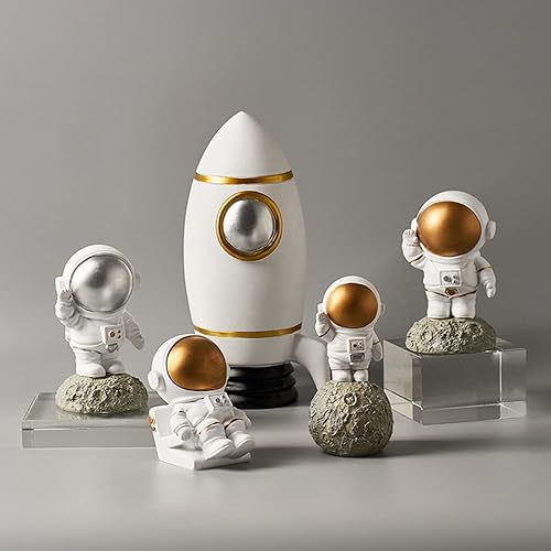 Miniatura 9 de Please Stop - Figura decorativa de resina para astronauta (1.97 x 1.77 x 2.76 pulgadas)