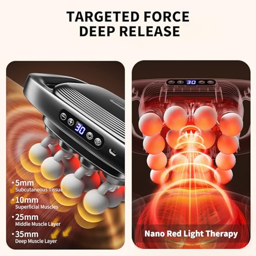 Image of 16 Head Massage Gun, 2026 Upgrade Deep Tissue Massager with 48KG Force, 3 Modes & 30 Intensities, Portable and Quiet Percussion Gun for Neck, Back, Legs, Waist, Buttocks Muscle Pain Relief