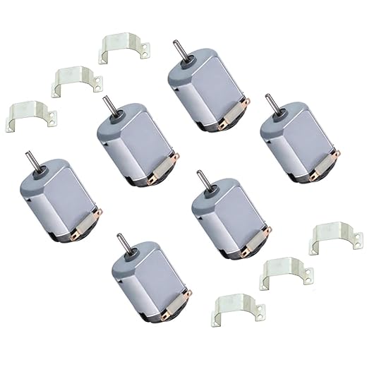6 Pack DC 1.5-3V 15000RPM Mini Electric 130 Motor Kit for DIY Remote Control Toy Car Hobby, Motor, STEM, and Various Experiments with 6 PCS Metal Mount
