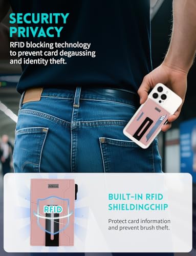 Image of Ridge Wallets for Men,Magsafe Wallet with money clip,Pop up wallet | Magnetic Wallet for iPhone 17 /16 /15 /14 /13 Series,Phone wallet Holds 8 Cards & Bills,Ridge Wallet for Fathers day gift ideas