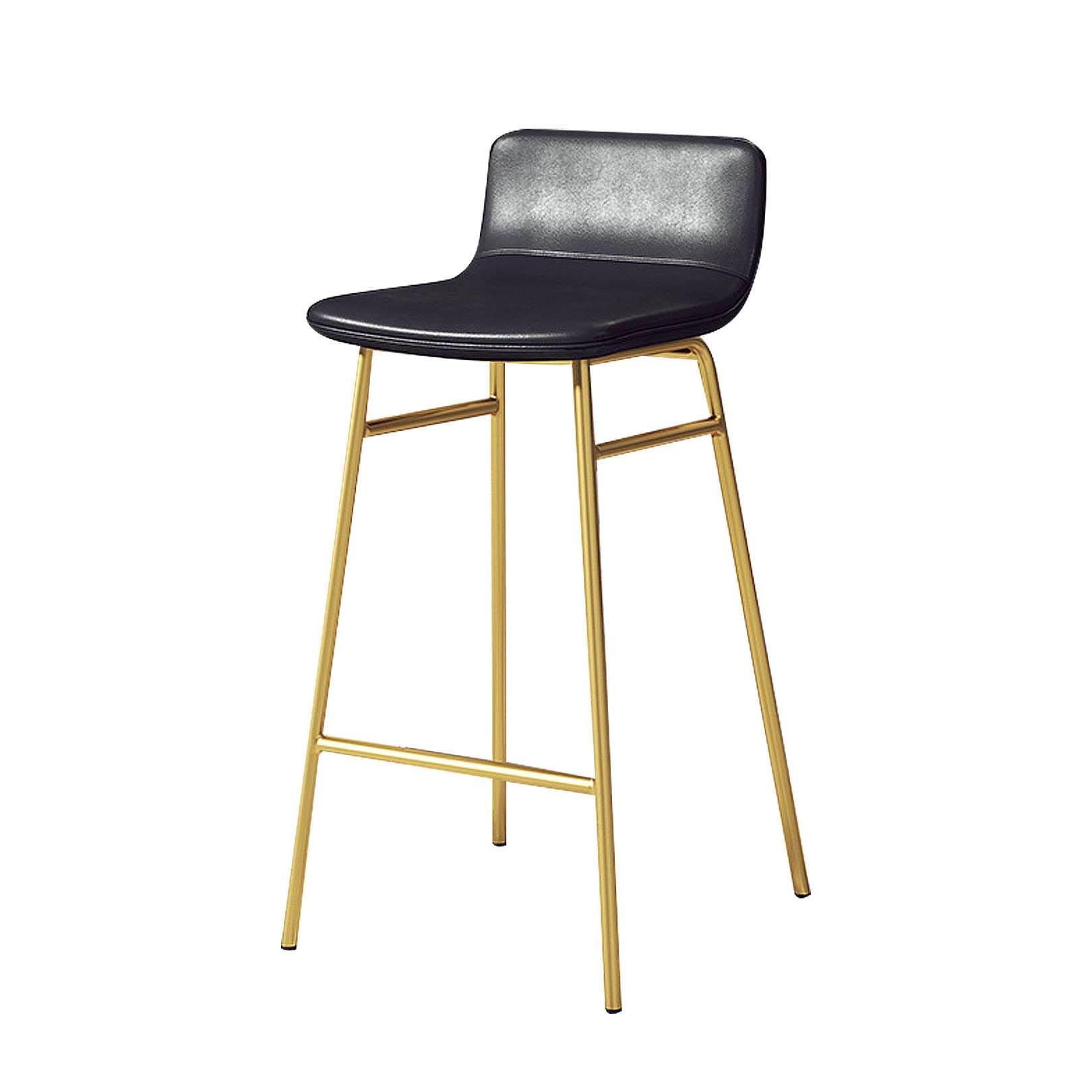 Tabourets de bar raffinés cuir PU et pieds métal doré
