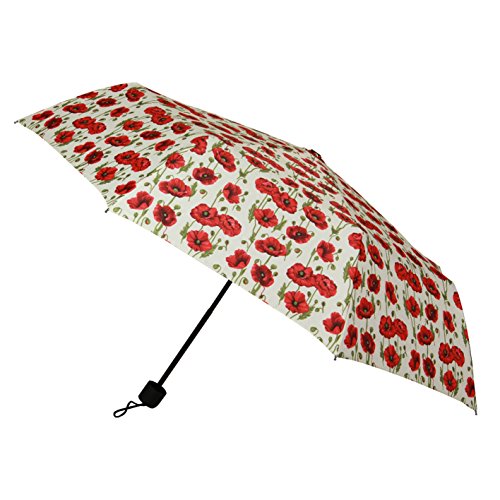 Paraguas plegable ligero a prueba de viento para mujer Sun Parasol con diseños Signare, amapola (Rojo) - 0 Cover