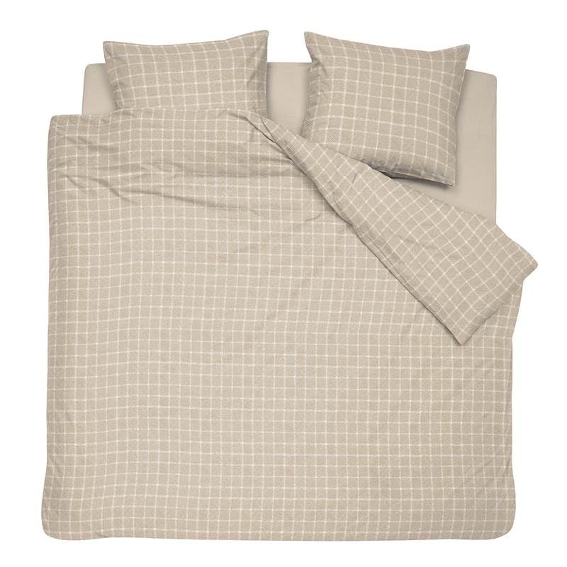 Housse de couette flanelle 260x200 Cinderella Carre coton naturel