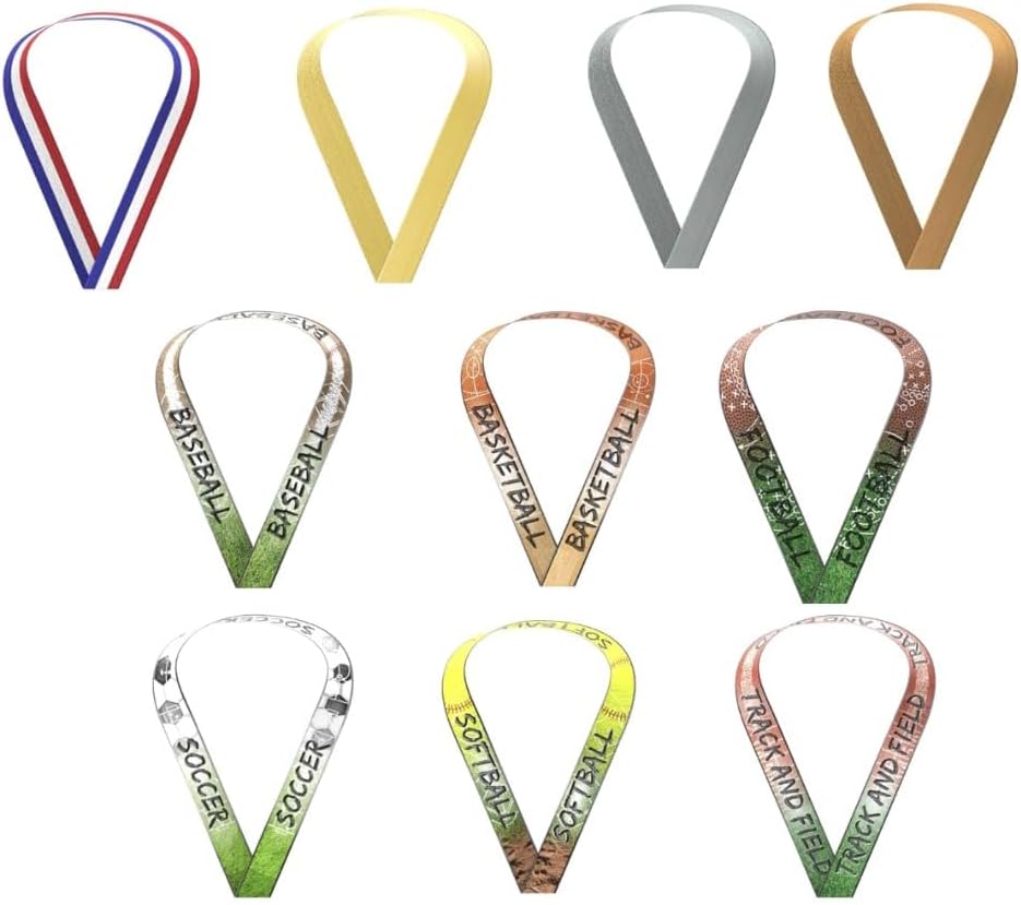 Express Medals Colossal (1 or More) 5 Inch Full Color Custom Medal Award Trophy Includes Your Artwork - Logo in the 4 Inch Diameter Center, with Choice of Neck Ribbon