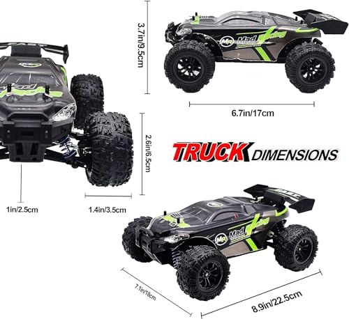 Image of 1:18 Scale Racing Rally RC Car 4WD Off-Road Remote Control Vehicle 35KM /H Speed 2.4GHz Monster Truck Rechargeable Battery All-Terrain Wheels Multicolor