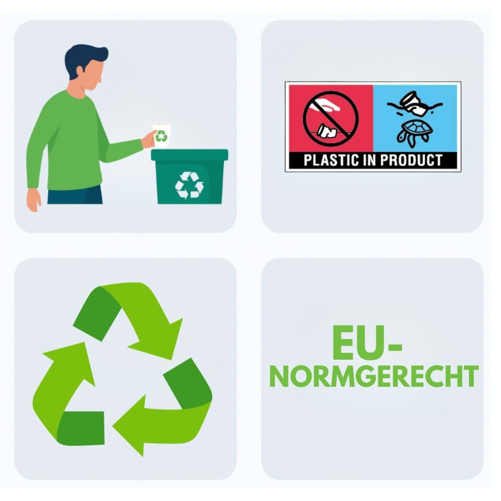 COVR Kraft Pappbecher, recycelbar, für heiße und kalte Getränke, robust und griffig, 10–12 cl (4 oz), 3000 Stück
