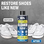 Shoe Cleaner Kit for Sneakers – 10.6oz Premium Shoe Cleaning Set with Brushes & Microfiber Towel, Sneaker Cleaner for White Shoes, Boots, Leather, Suede, Canvas, Mesh, PU & Fabric