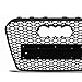 Front Bumper Grille Compatible with 2013-2016 Au*di A5 S5 B8.5 Facelift RS S-Line Honeycomb Mesh Grille Gloss Black with Ring Holder