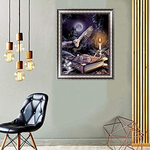 NAIMOER Diamond Painting Kits for Adults, 5D Diamond Painting Magic Diamond Art Kits Full Drill Crystal Rhinestone Embroidery for Wall Decor Harry Potter 11.8X15.7 Inch (Without Frame)