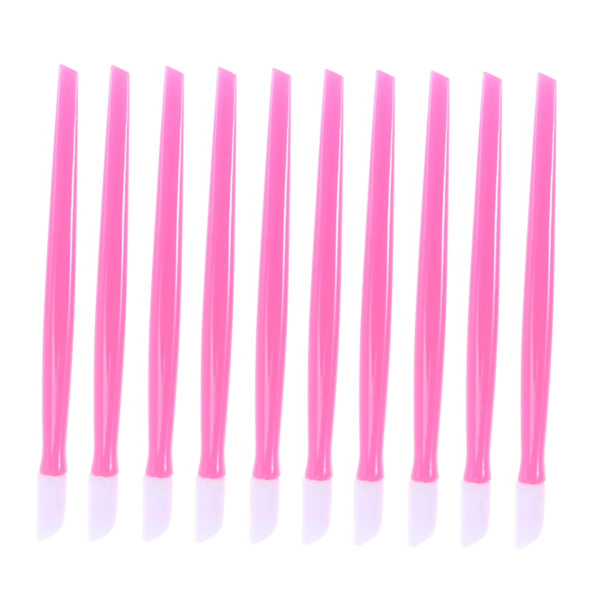 OUNONA 100Pcs Pink Plastic Manicure Stick Ergonomic Cuticle for Dead Skin Removal Lightweight Nail Cleaning Tools for Home Salon Use