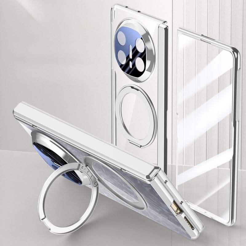 Coque béquille Huawei Mate X6 argent anti-jaunissement avec support réglable