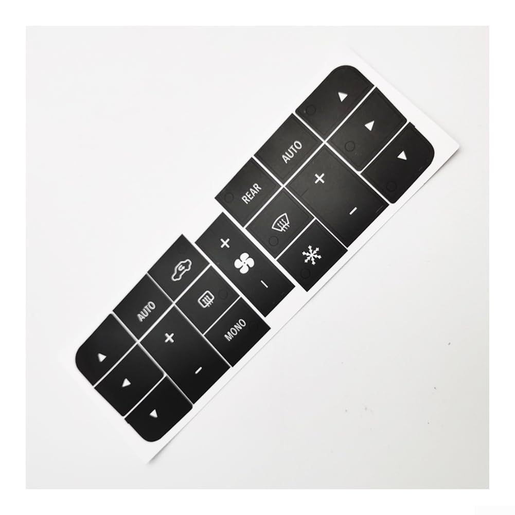 Autocollant de réparation pour bouton de climatisation intérieur pour Maserati et Granturismo avec fond noir