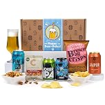 Craft Beer IPA Gift Set – Happy Birthday Hamper with 4 IPAs & Snacks, Birthday Gift for Men
