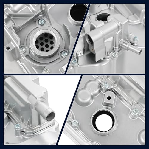 Image of Upgraded Aluminum Engine Valve Cover with Gasket Replacement for Honda CR-V 2015 2016 2017 2018 2019 Accord 2013 2014 2015 2016 2017 2.4L Replace 12310-RDF-A01 12310RDFA01 123105-A2A-01 123105A2A01