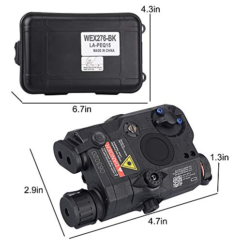 Actionunion PEQ 15 Wosport Gun Light Airsoft Tactical Peq-15 Ir Laser Black Battery Box Led White Flashlight+Red Laser Sight thumb #6