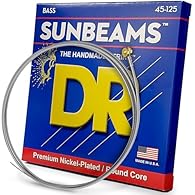 Nickel Plated Bass Strings wound on a Round Cores Sunbeams are the next generation of nickel-plated bass strings as they are wound on round cores 45-125 Medium set Handmade in USA