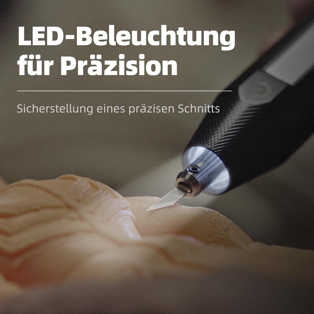 Handheld-Ultraschallschneider, Kabelloses Ultraschallmesser, 24 Ersatzklingen- 40.000 Schwingungen Handwerks-Schneidewerkzeug für 3D-Druckmodelle, Seifenherstellung, PVC, Leder, Kunststoff, Holz