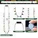 EOBOH Light up Christmas Necklace, 4pcs Xmas Bulb Necklaces Accessories Bulk, Colorful Glow 3D Xmas Bulb Necklaces Decor, 3 Modes Light Necklace Decor for Ugly Sweater New Year Family Party Supplies