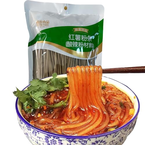 Hot and Sour Sweet Potato Glass Noodles 400g,glass noodles,Authentic hot pot noodles, coarse noodles