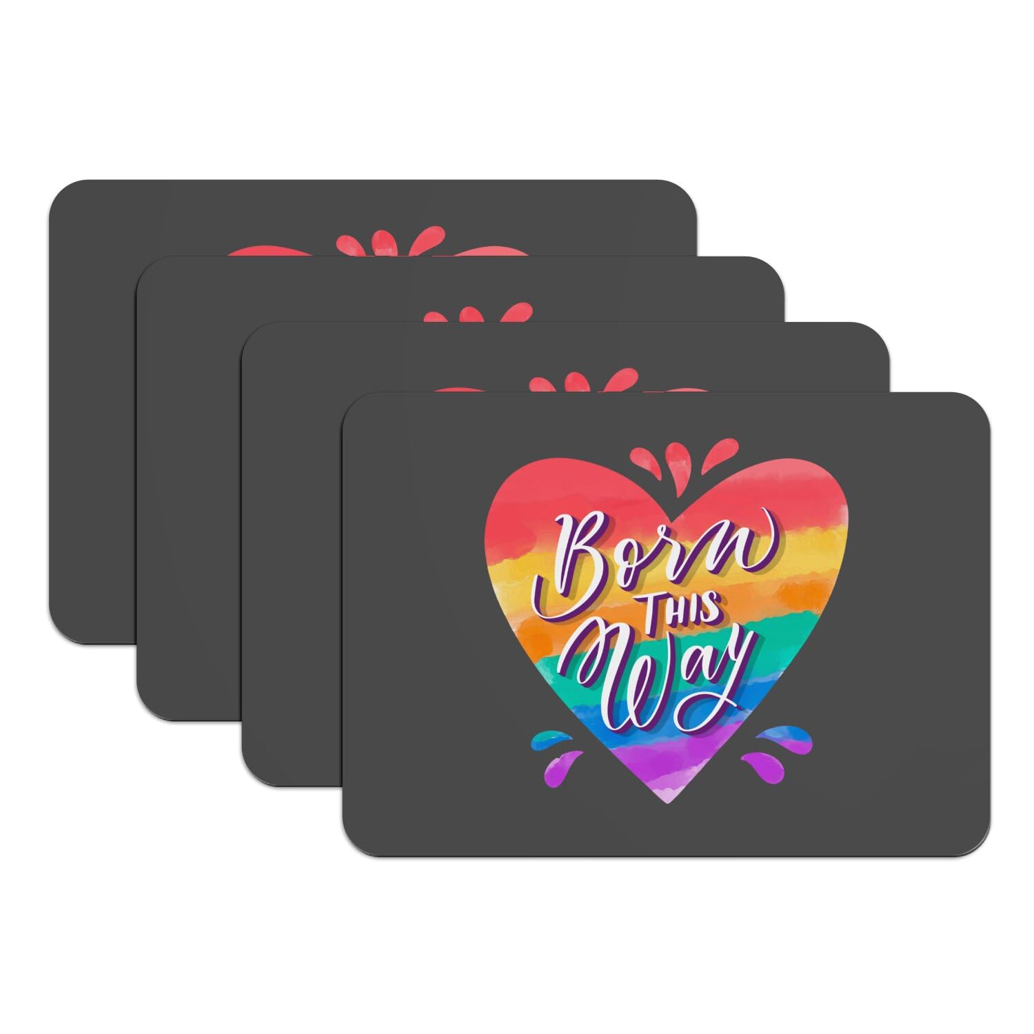 Set de table arc-en-ciel Born This Way pour exprimer votre fierté