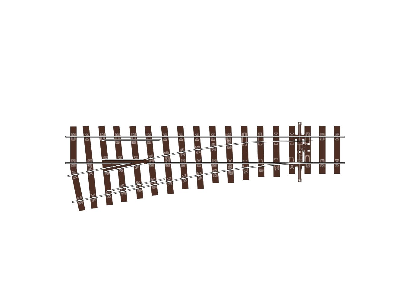 Peco SL-U1192 Bullhead Small Radius Left Hand Turnout, OO Gauge Model Railway Track