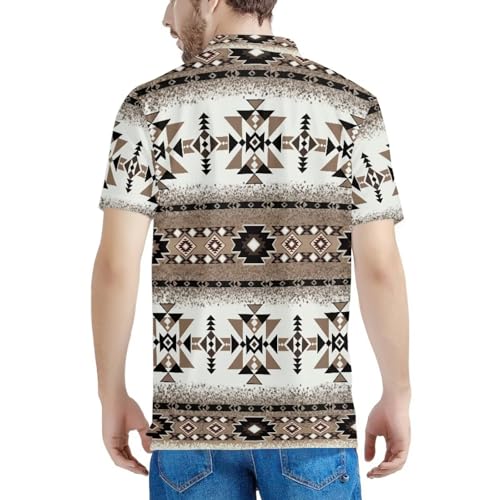 Pinupub Polo Shirt for Men Casual Regular Fit Short Sleeve Golf Shirts Summer Beach Button Up Hawaiian Outfits4