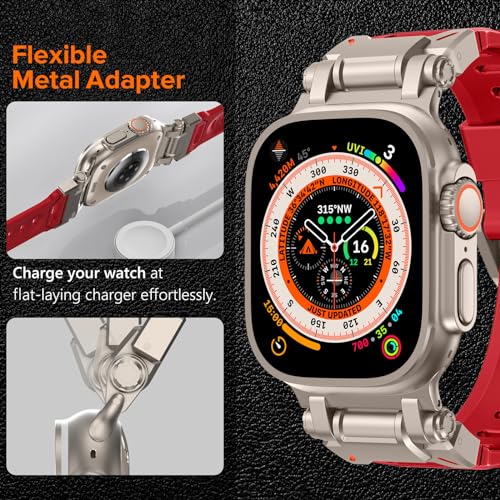Image of KADES Rugged TPU Sport Band for Apple Watch Ultra 3 /2 /1 49mm, Metal Connectors for Apple Watch Series 11 /10 /SE3 46mm Series 9 /8 /SE2 /7 /6 /SE /5 /4 /3 /2 /1 45mm /44mm /42mm