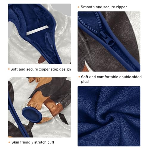 Cute Dog Girls Fleece Jacket Girls Fall Jacket Girls Zip Up Hoodie Girls Sherpa Jacket 2-10T3